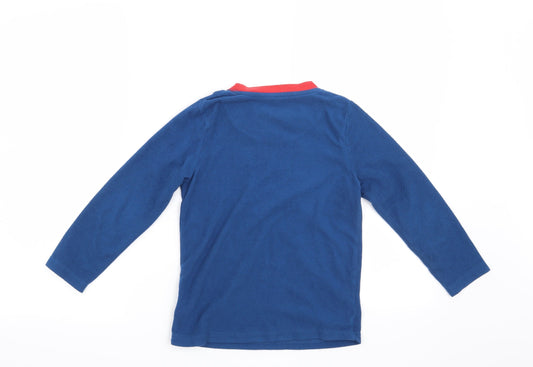 Rebel Boys Blue Solid   Pyjama Top Size 6-7 Years  - Dinosaur