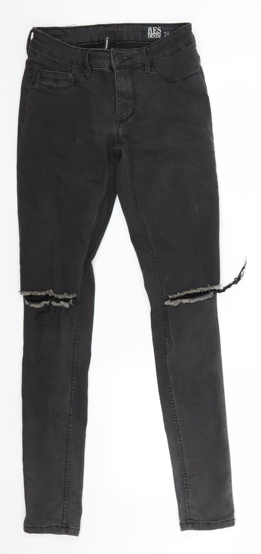 Res Denim Womens Black  Denim Jegging Jeans Size 25 in L30 in