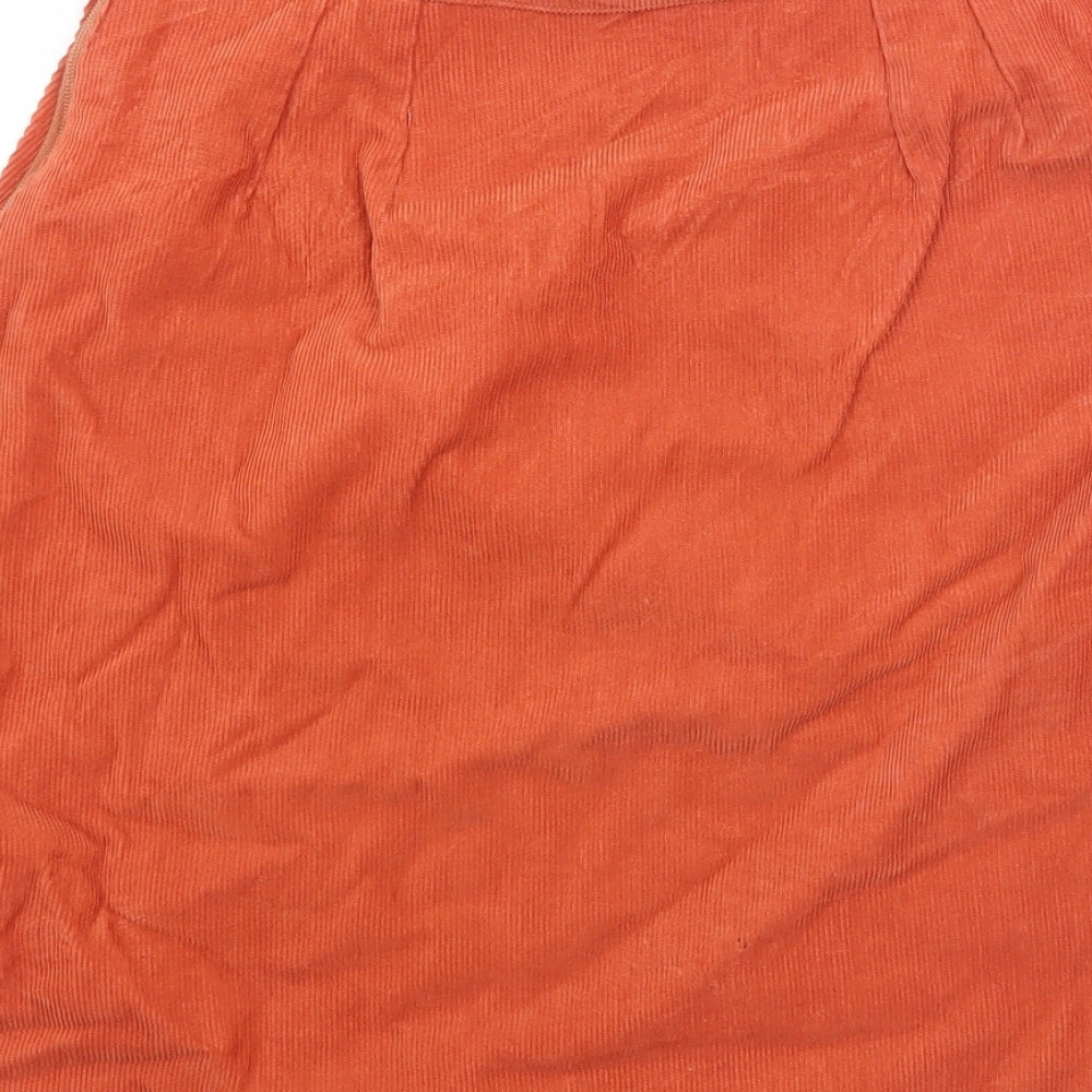 Preworn Womens Beige  Corduroy A-Line Skirt Size 12