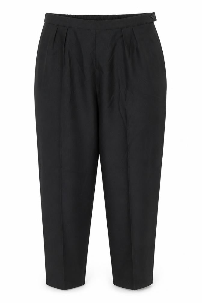 Front view of Classics women’s black rayon trousers, size UK 18, 25-inch leg