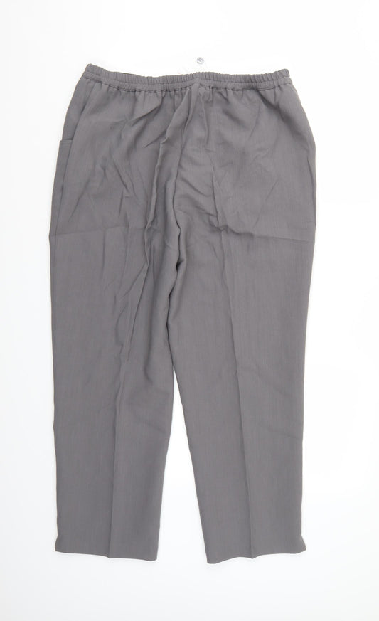 Special Collection Womens Grey  Rayon Trousers  Size 18 L24 in