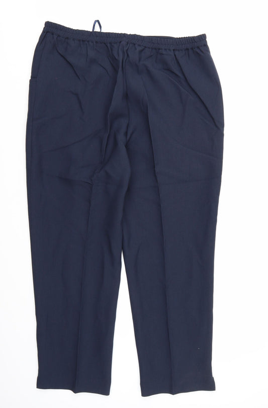 Special Collection Womens Blue  Rayon Trousers  Size 18 L26 in