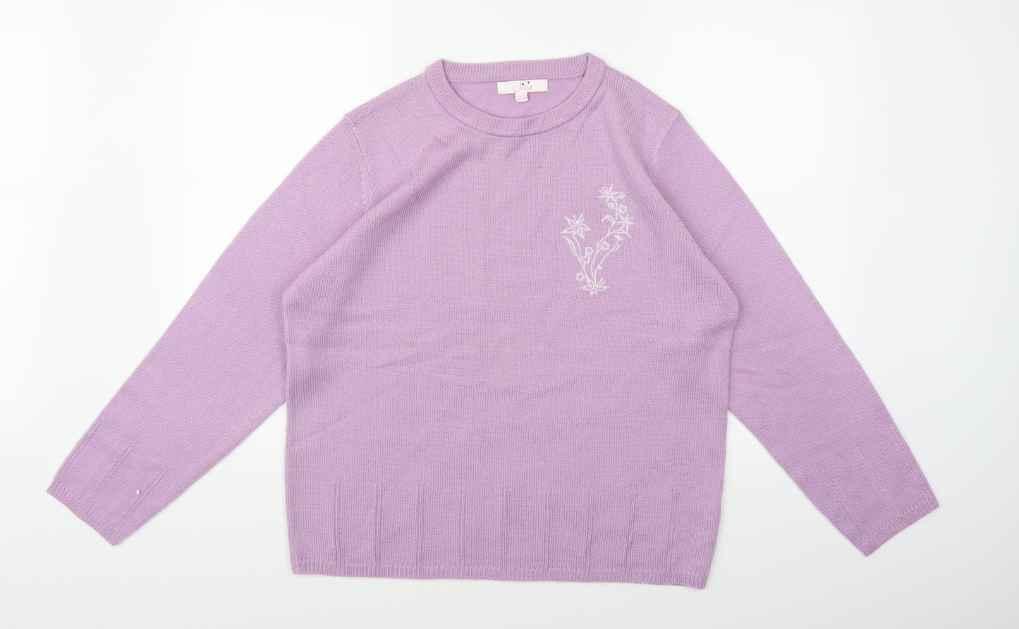 Julipa Womens Purple  Knit Pullover Jumper Size 16