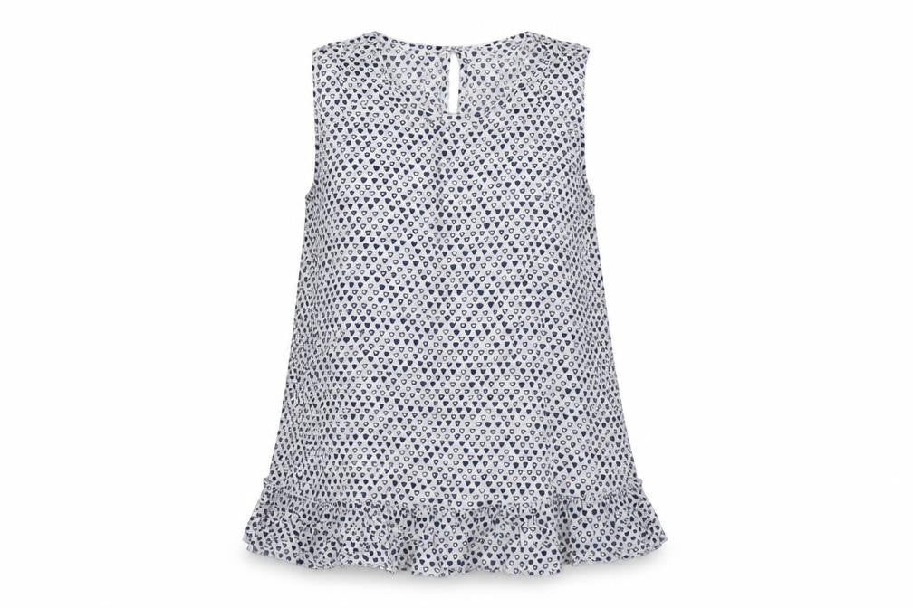 Front view of Preworn women’s white camisole tank, size S