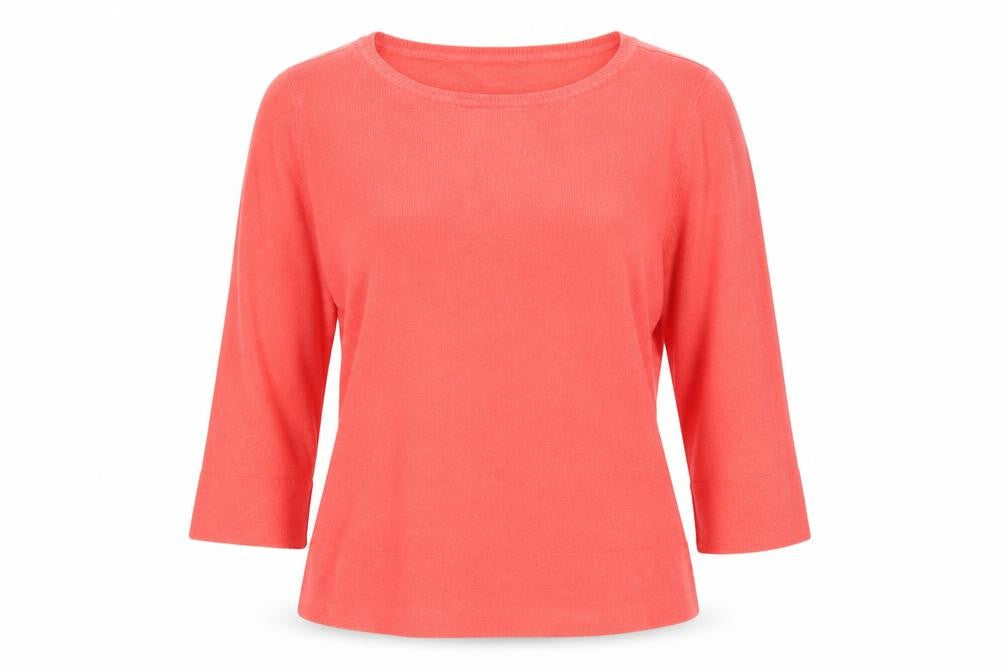 Front view of South women’s pink jumper, size UK 14