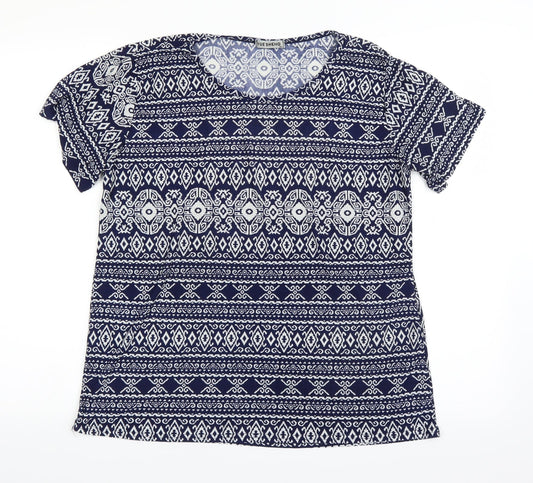 Yue sheng Womens Blue   Basic T-Shirt Size M