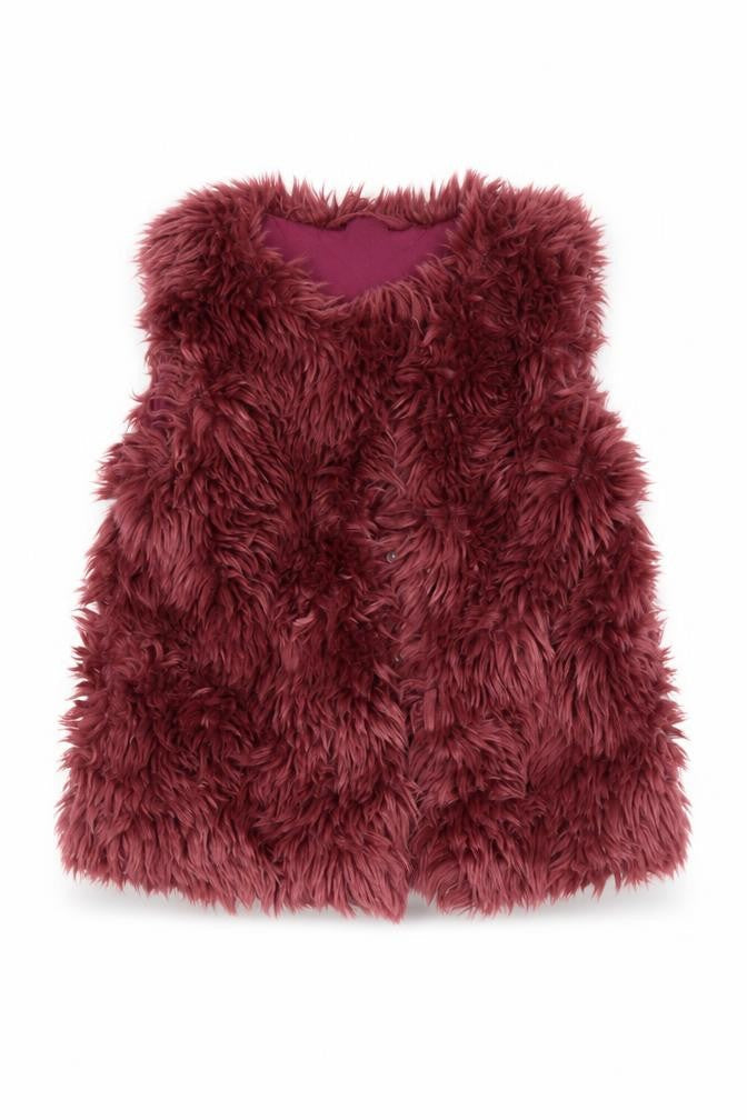 Front view of Next girls’ pink jacket waistcoat, size 3-4, years