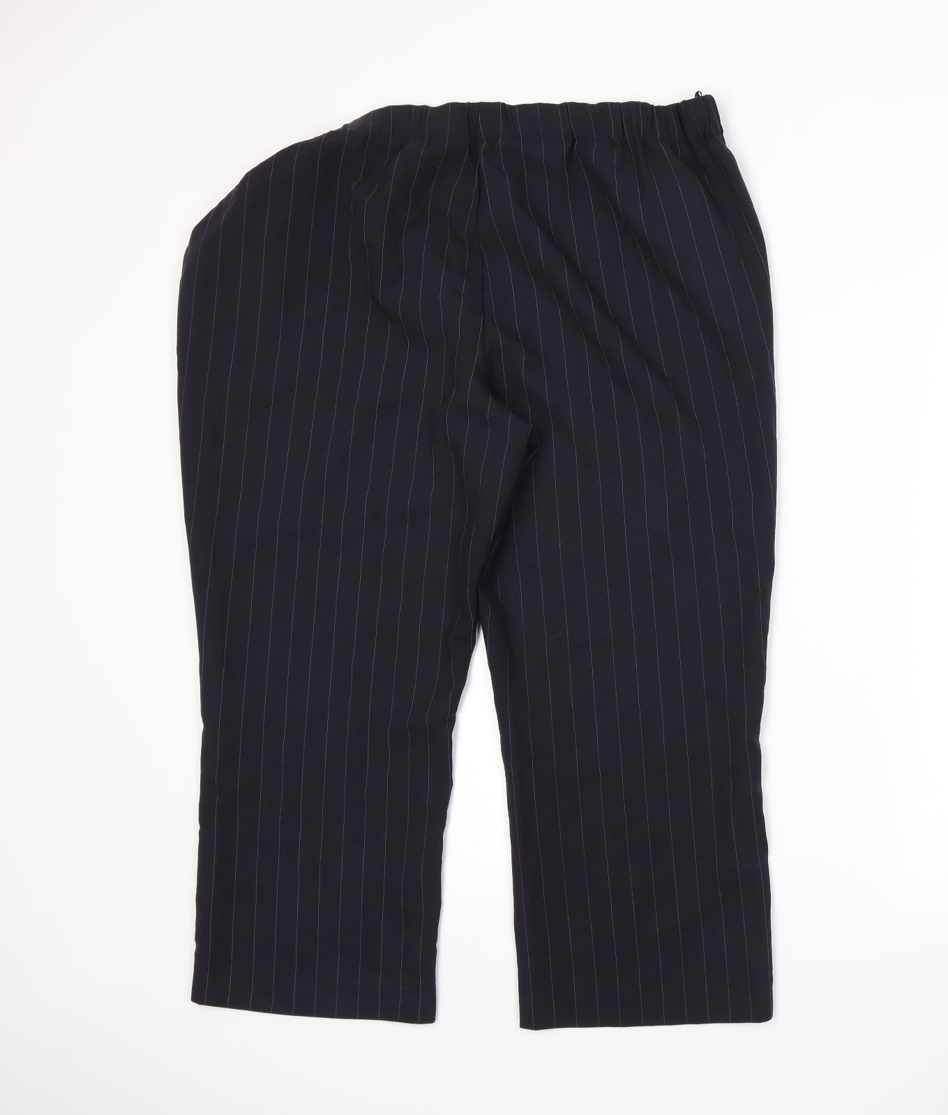 Bonmarché Womens Blue Striped  Trousers  Size 18 L22 in