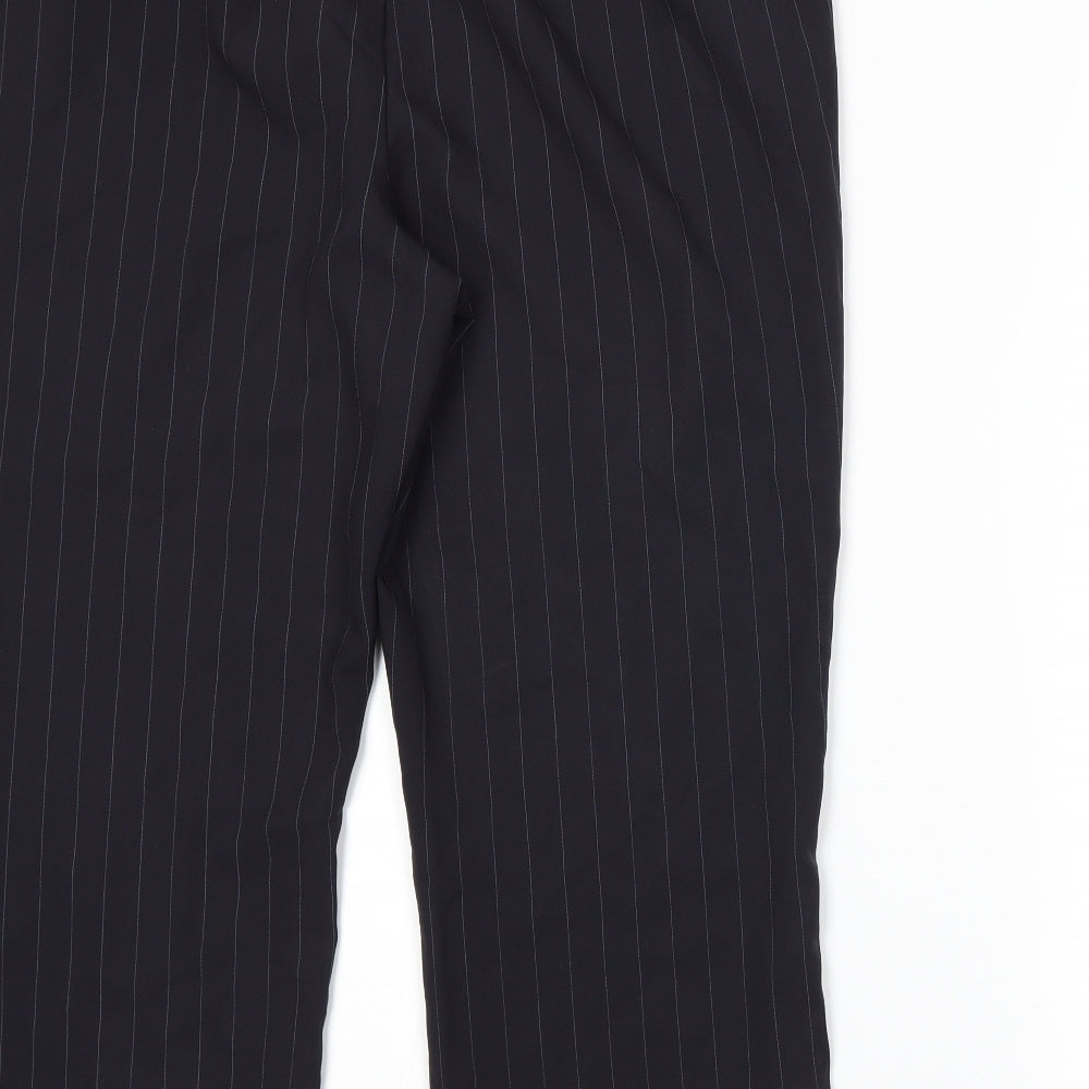 Bonmarché Womens Blue Striped  Trousers  Size 18 L22 in