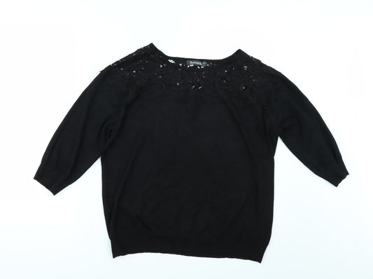 Bonmarché Womens Black   Basic T-Shirt Size S