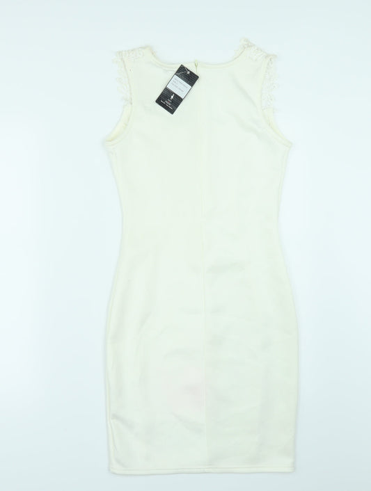 Miss Faceless Womens Ivory   Bodycon  Size 8