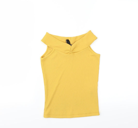New Look Womens Yellow   Basic Blouse Size 6