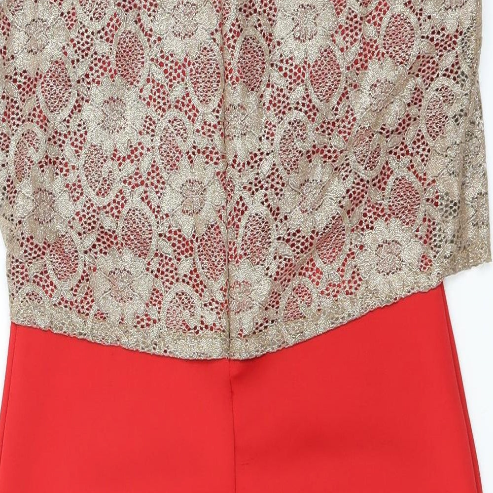 IX London Womens Red Floral  Bodycon  Size 14