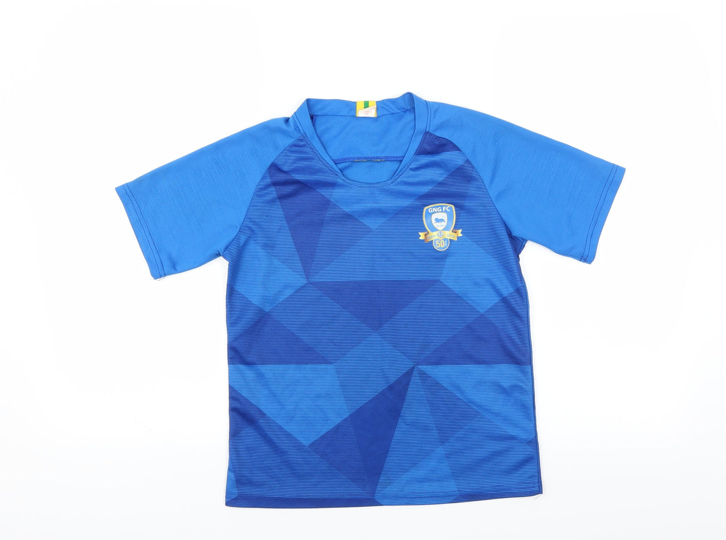 Preworn Boys Blue Geometric  Basic T-Shirt