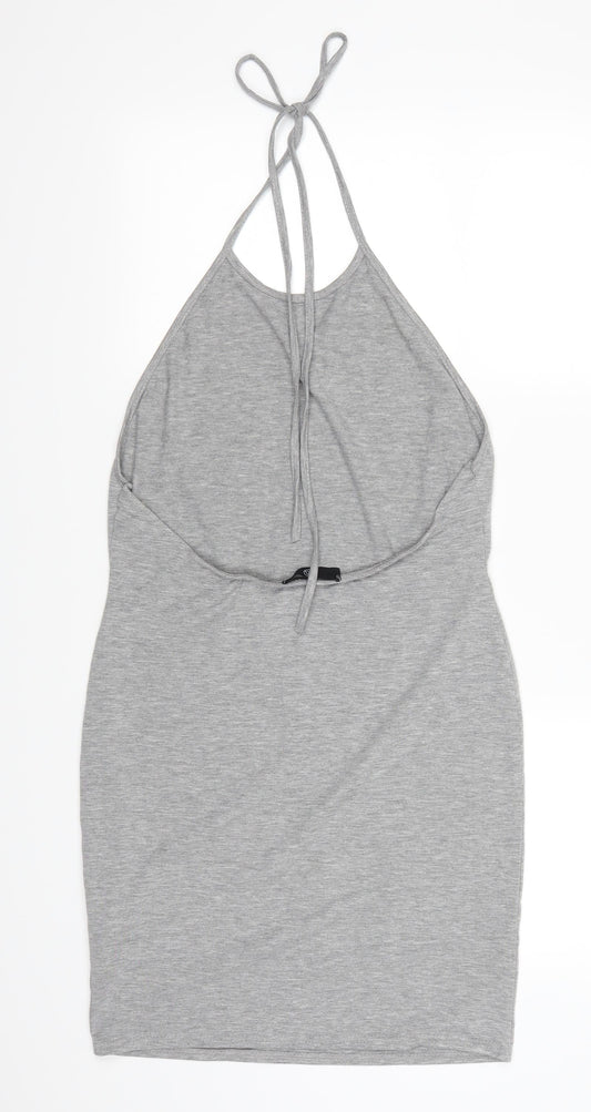 Missguided Womens Grey   Tank Dress  Size 12  - Mini