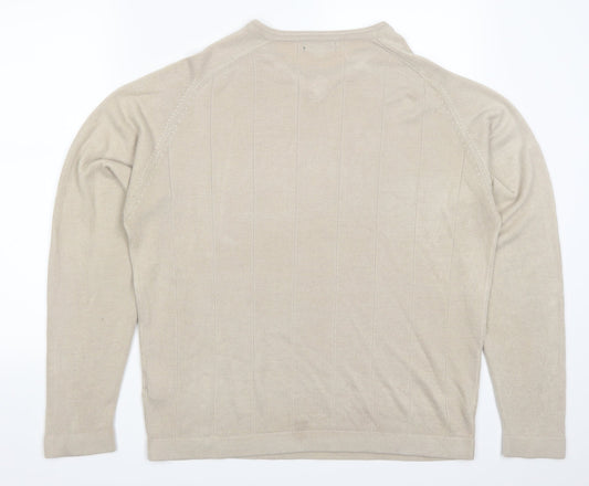 Old Milan Mens Beige   Pullover Jumper Size L