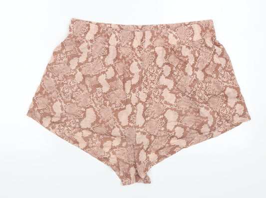 H&M Womens Pink Animal Print  Mom Shorts Size M