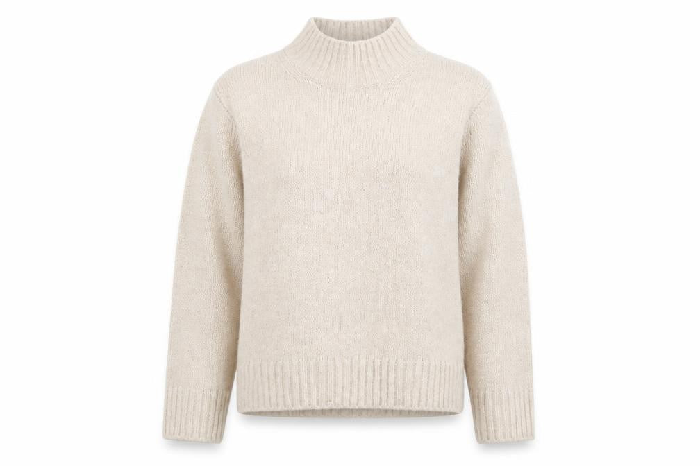 Front view of H&M women’s beige jumper, size M