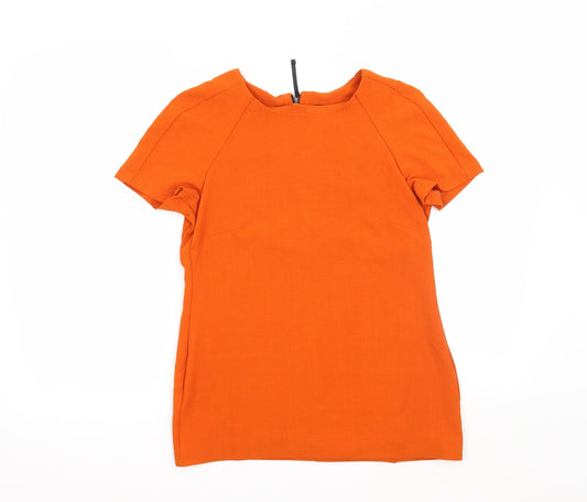 Topshop Womens Orange   Basic Blouse Size 8