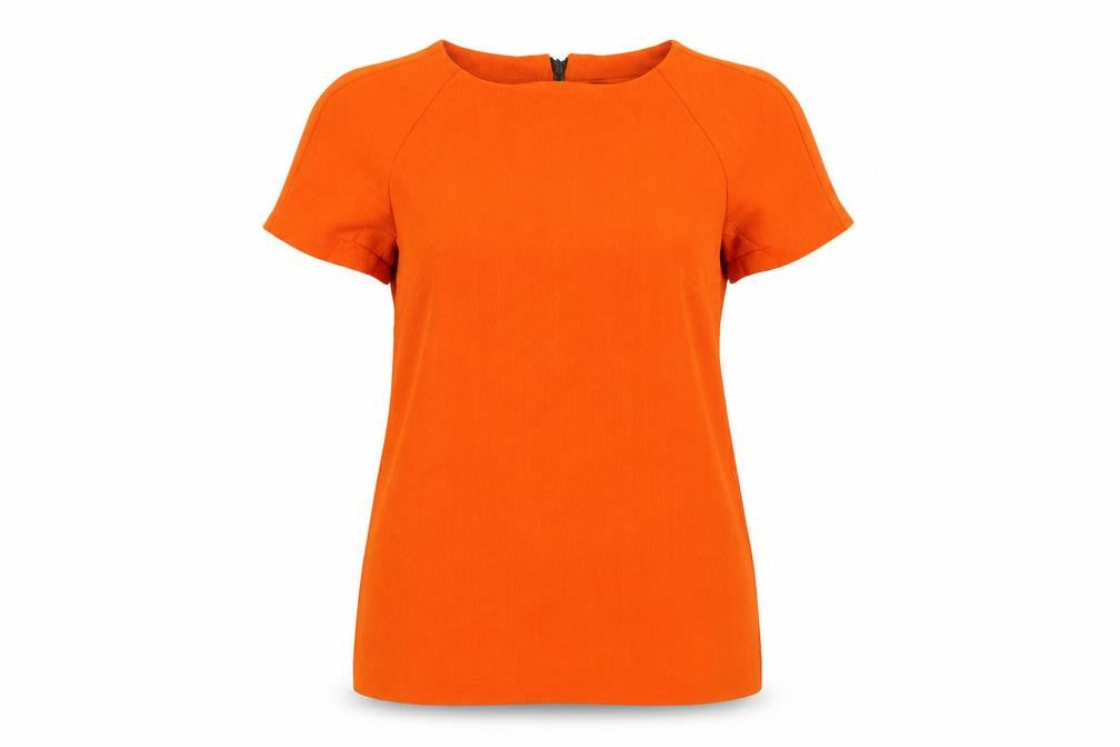 Topshop Womens Orange   Basic Blouse Size 8