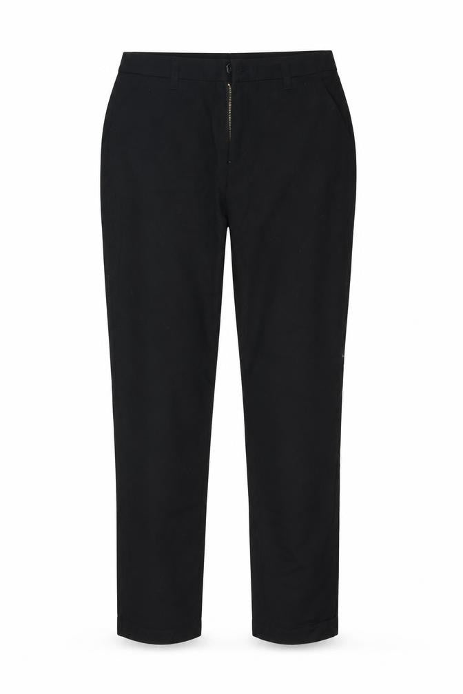 Front view of ASOS women’s black trousers, size UK 8, 26-inch leg