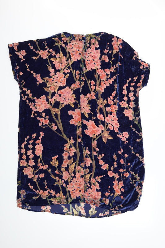 Glamorous Womens Blue Floral  Shift  Size M