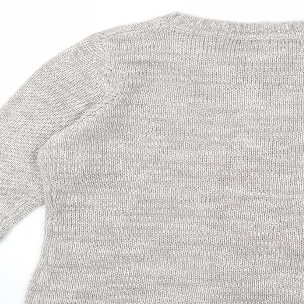 Bonmarché Womens Grey  Knit Pullover Jumper Size S