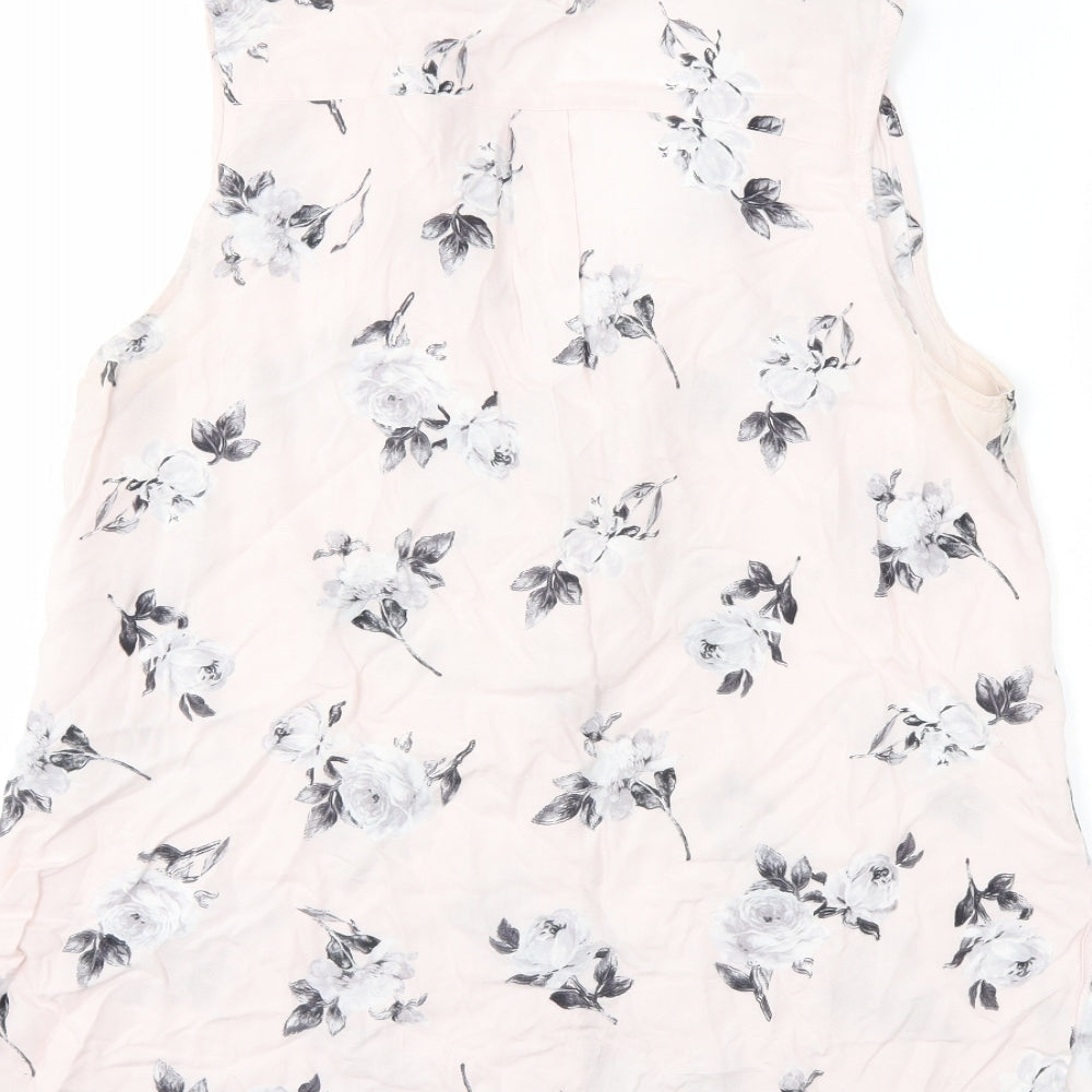 New Look Womens Pink Floral  Basic Blouse Size 12