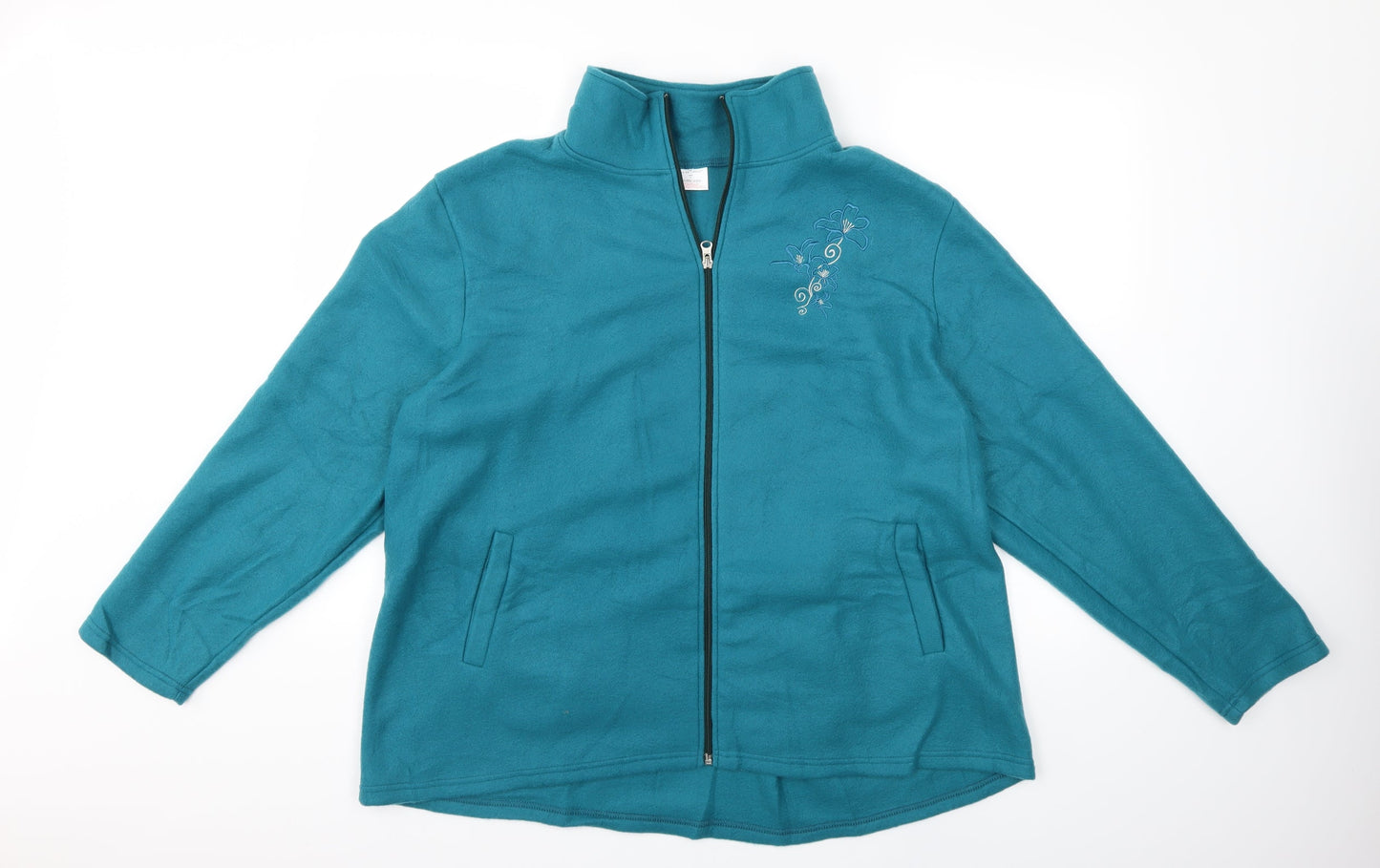 Anne De Lancay Womens Blue  Fleece Jacket  Size XL