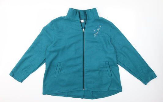 Anne De Lancay Womens Blue  Fleece Jacket  Size XL