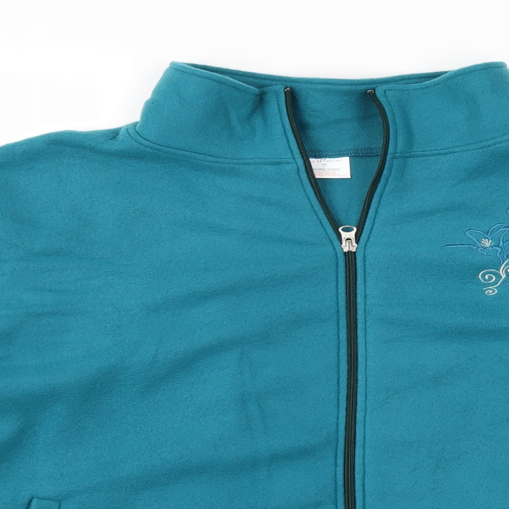 Anne De Lancay Womens Blue  Fleece Jacket  Size XL