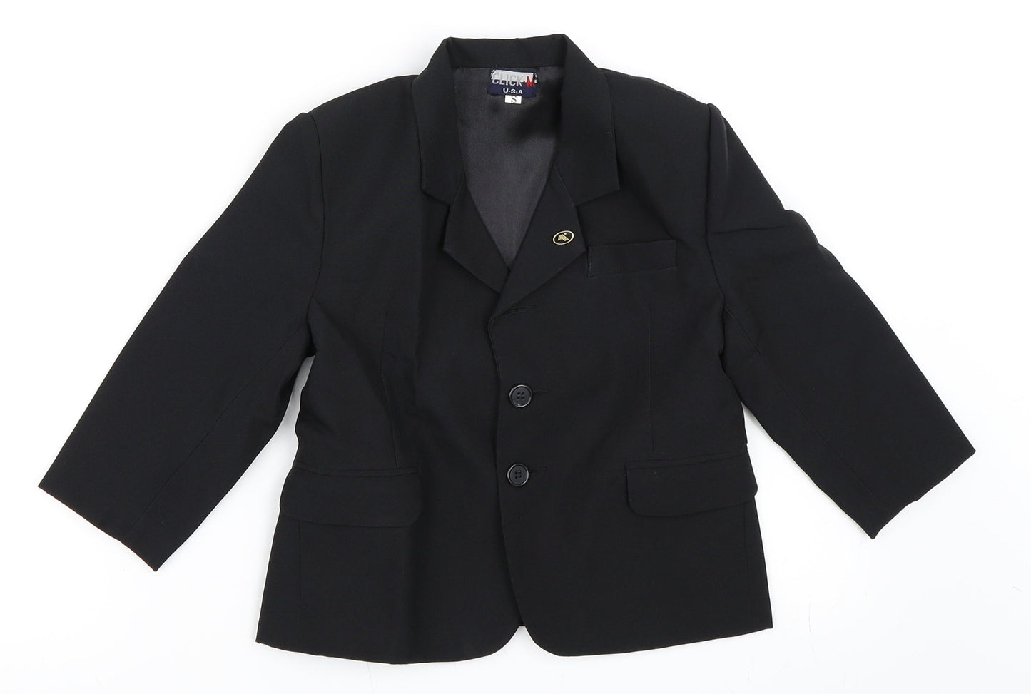 Click U.S.A  Boys Black   Jacket Blazer Size S