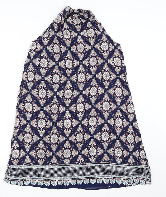 MiM Womens Blue Geometric  Shift  Size M