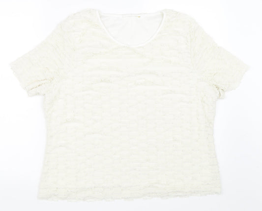 Preworn Womens Ivory   Basic T-Shirt Size M