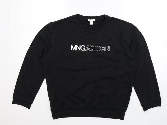 MNG Womens Black   Pullover Sweatshirt Size XL