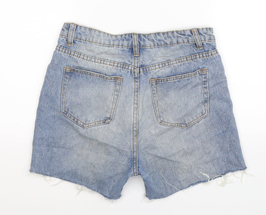 Momokrom Womens Blue  Denim Hot Pants Shorts Size 8