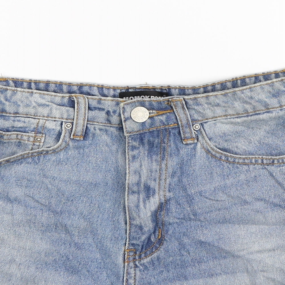 Momokrom Womens Blue  Denim Hot Pants Shorts Size 8
