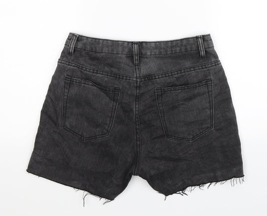 Momokrom Womens Grey  Denim Hot Pants Shorts Size 8