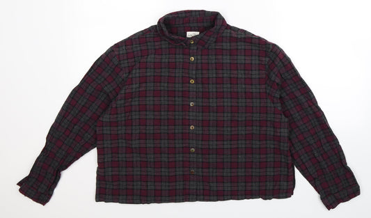 Lazy Days Womens Multicoloured Check  Basic Button-Up Size M