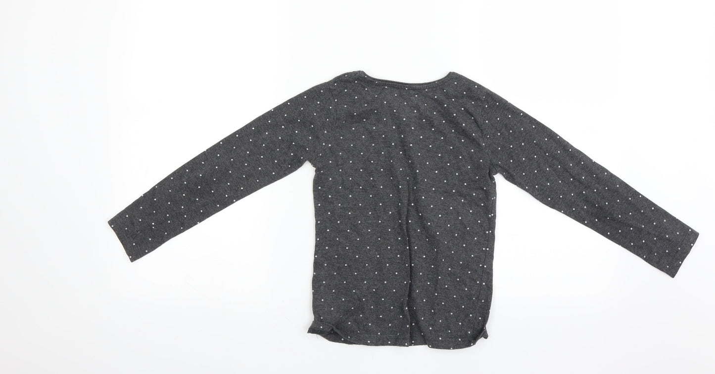 Primark Girls Green Polka Dot  Basic T-Shirt Size 8 Years