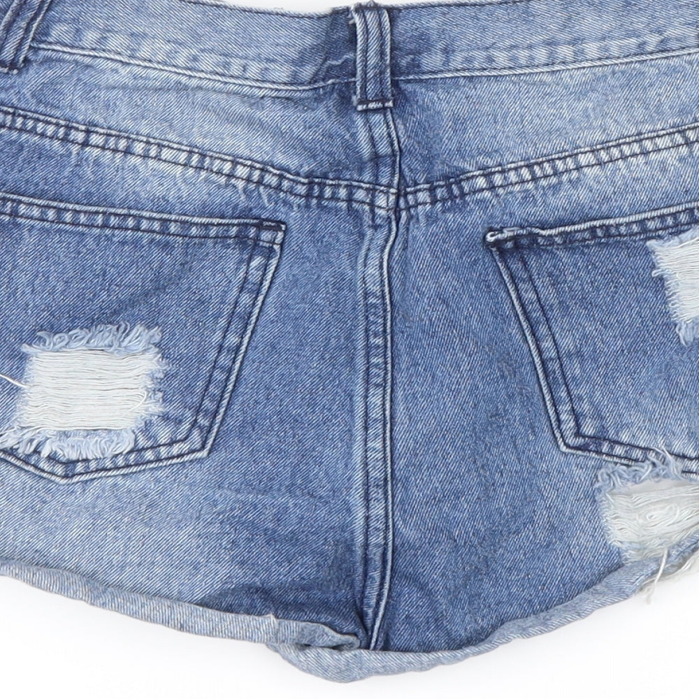 Missguided Womens Blue   Hot Pants Shorts Size 10