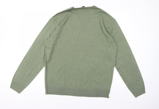 South Bay Mens Green  Knit Pullover Jumper Size M
