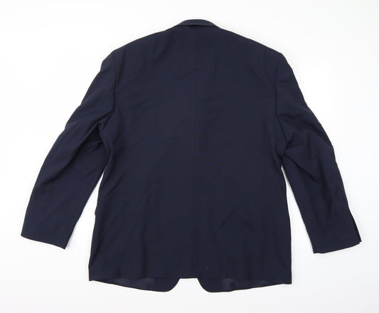 Essentials Mens Blue  Rayon Jacket Suit Jacket Size 44