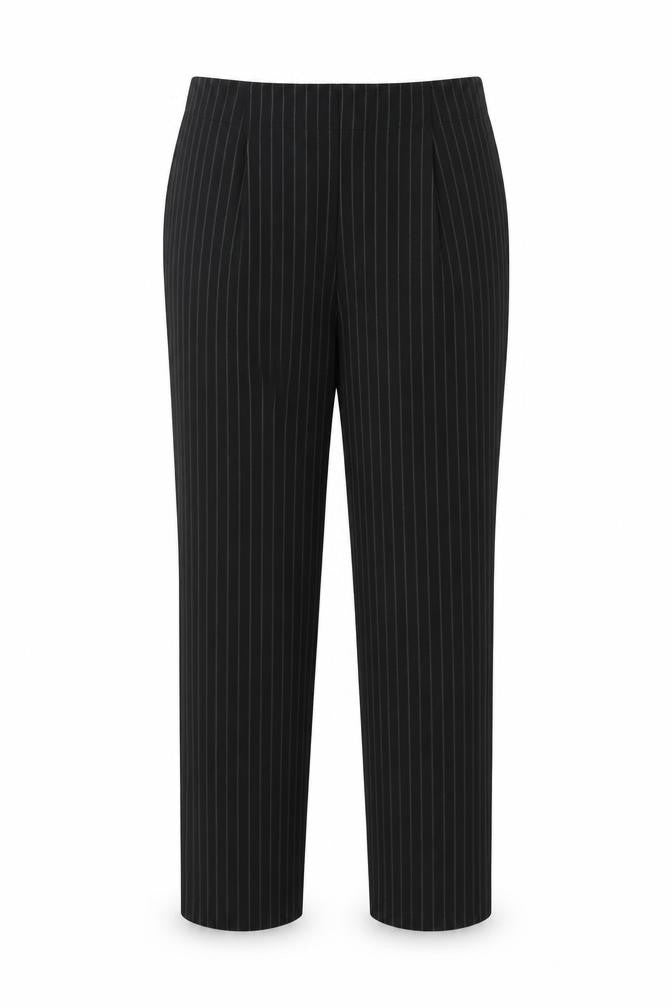 Marks and Spencer Womens Black Striped  Trousers  Size 16 L28 in