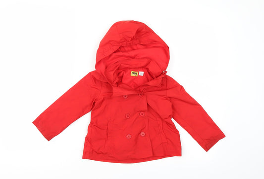 Chico's Girls Red   Rain Coat Coat Size 2 Years