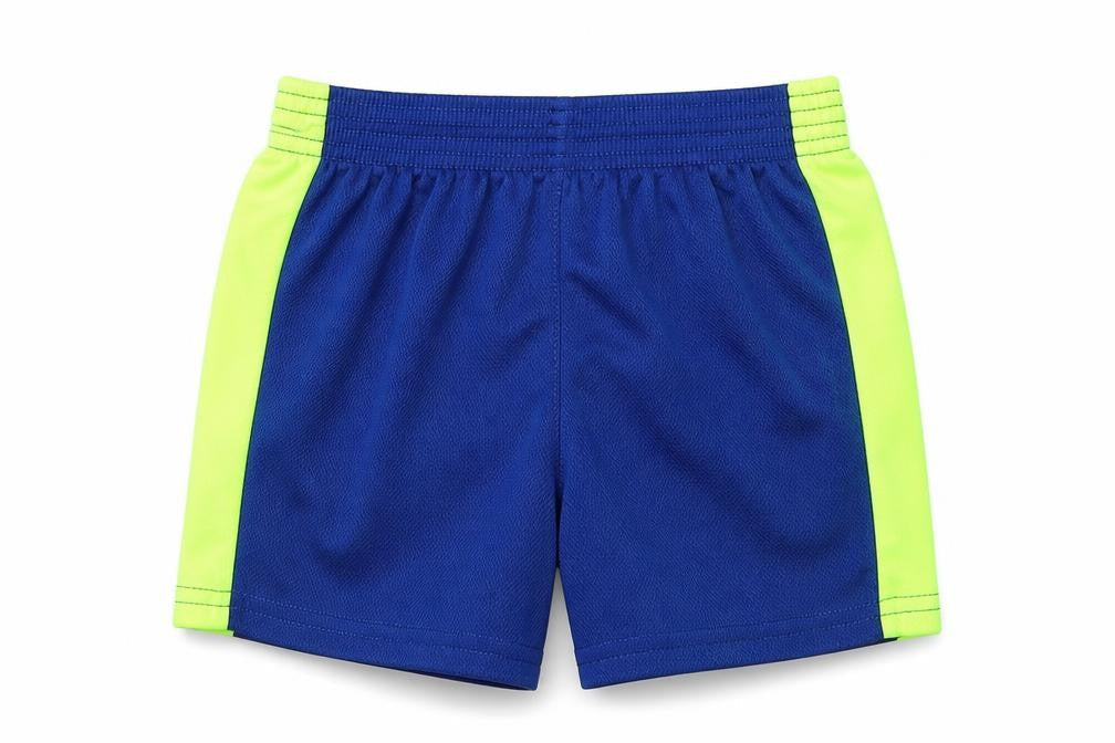 Front view of place boys’ blue track pants trousers, size 18-24, months