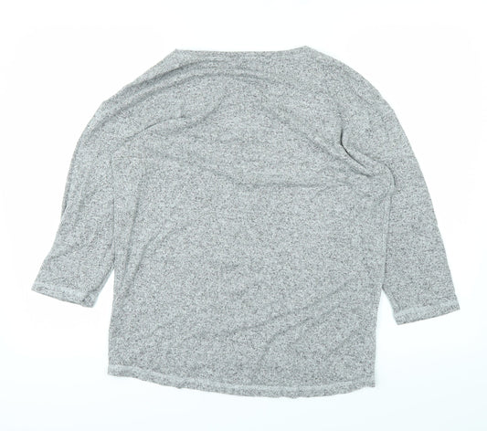 M&Co Womens Grey   Basic T-Shirt Size 10