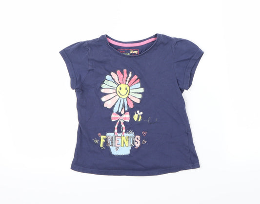 Young Dimension Girls Blue   Basic T-Shirt Size 6 Years
