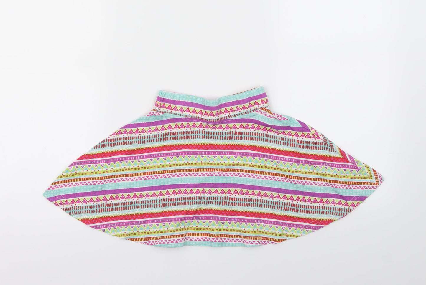 Young Dimension Girls Multicoloured Geometric  Mini Skirt Size 6-7 Years