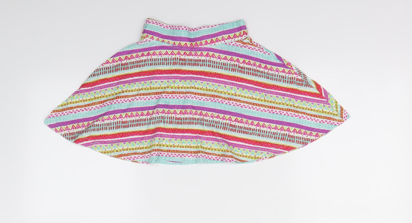 Young Dimension Girls Multicoloured Geometric  Mini Skirt Size 6-7 Years